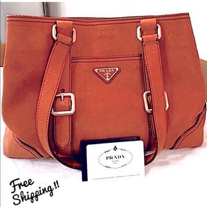 Prada Vitello Daino Tote Bag